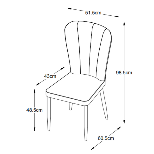 Hudson Dining Chair Grey Velvet