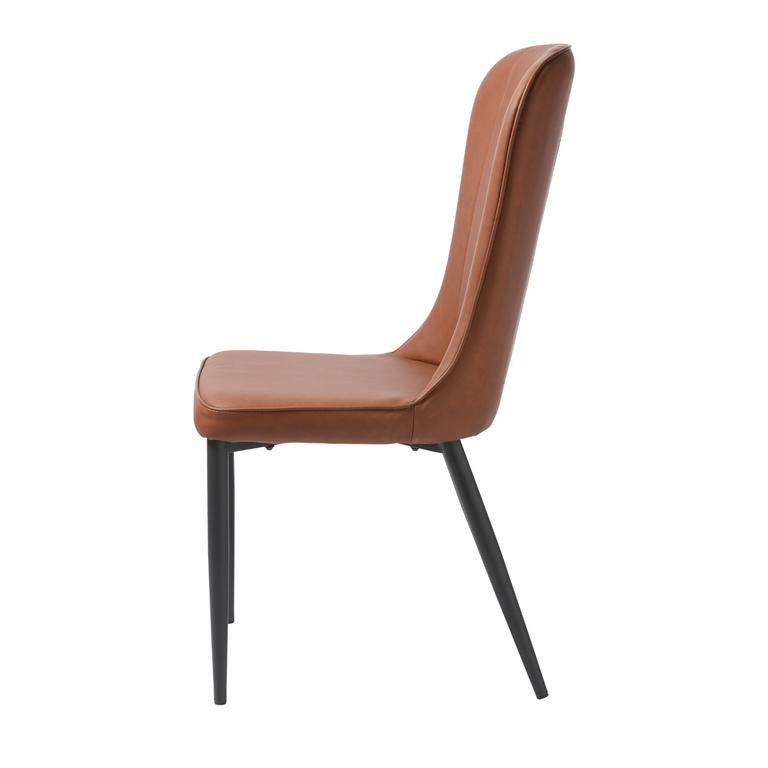 Hudson Dining Chair PU Leather Brown