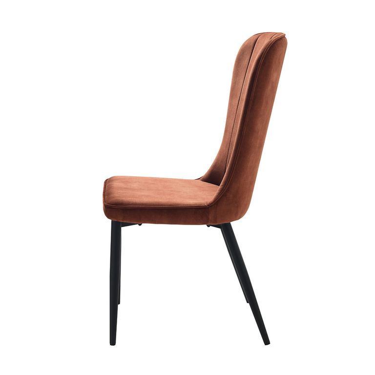 Hudson Dining Chair Rust Velvet