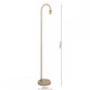Standing light base with aged bronze finish and black foot switch