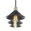Jalen 3 Light Bar Pendant Graphite Antique Brass side view picture from the bottom