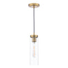 Modern Jodelle Pendant Polished Bronze and Glass