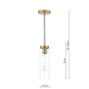 Jodelle Pendant Polished Bronze and Glass for kitchen and dining rooms