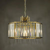 Kiran Pendant Natural Brass and Crystal ceiing lights fitting
