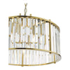 Elegance Kiran Pendant Natural Brass and Crystal for halway or dining rooms