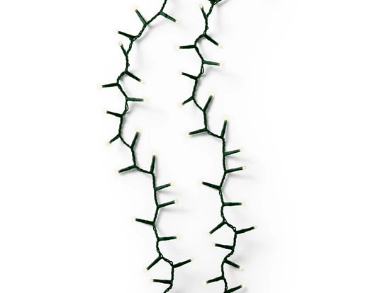 Outdoor LED Christmas lights green/warm white twinkle effect 1000 bulbs