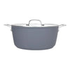 Durable 28 cm cooking pot with non-stick coating.
