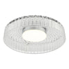 Leena Flush Polished Chrome and Ribbed Glass LED for elegant rooms