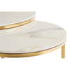 Stylish nest of coffee tables with a glossy marble-effect top

