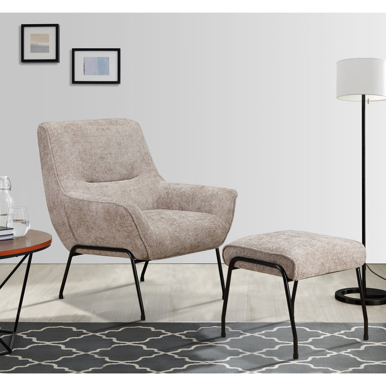 Lindo Chair & Stool Oatmeal Fabric