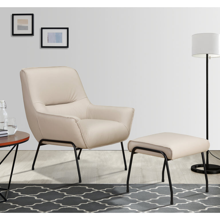 Lindo Chair & Stool Cream Leather