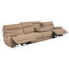 Louise 4 Seater Sofa Electric Recliner Taupe with a cup holders and wireless charger