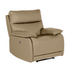 Lugo 1 Seater Electric Recliner Latte with luxurious leather upholstery