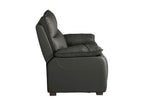 Lugo 2 Seater leather couch in dark grey
