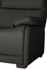 Comfortable Lugo Dark Grey 2 seater leather couch
