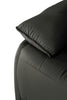 Modern two seater leather couch - Lugo Dark Grey
