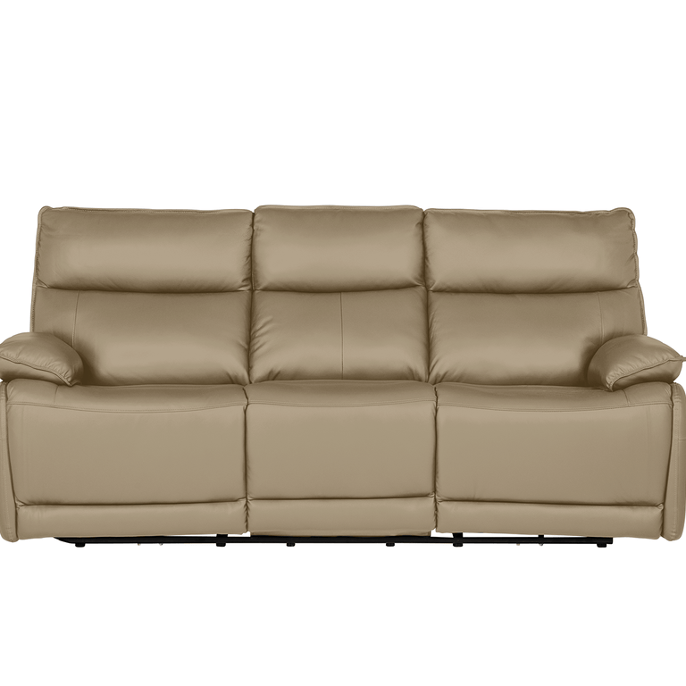 Lugo 3 Seater Sofa Electric Recliner Latte