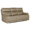 Lugo 3 Seater Sofa Electric Recliner Latte in luxurious leather upholstery