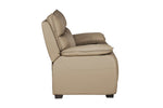 Stylish Lugo three seater couch in latte leather
