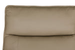 Modern Lugo three seater leather couch in latte
