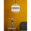 Ceiling light fixture Lukas 13 Light Pendant Satin Black and Glass
