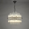 Pendant light Lukas 13 Light Pendant Satin Black and Glass
