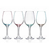 Coloured wine glasses Lustre Green & Pink Wine Set - 4