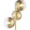 Floor lamp with gold ombre glass and mirrored base
