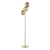 Stylish floor lamp featuring warm gold ombre glass shades
