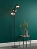 Lycia 3 Light Floor Lamp Matt Black and Smoked Ombre Glass life style picture