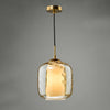 Majella Pendant Aged Brass and Champagne Glass hanging lights
