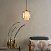 Majella Pendant Aged Brass and Champagne Glass kitchen pendant lighting