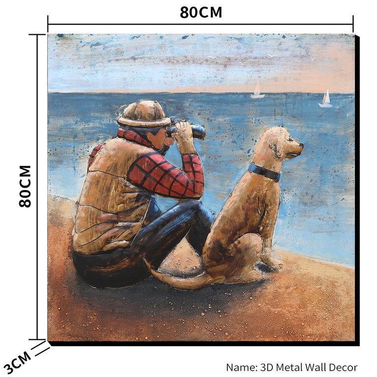 Man With His Dog Wall Art