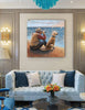 Modern wall art painting of Man With His Dog
