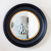 Modern black framed mirror with deep design