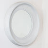 Round oyster wooden mirror for modern interiors