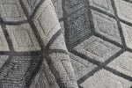 Max Geometric Rug 791 Grey and Taupe picture of the rug thickness