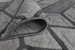 Max Geometric Rug 791 Grey and Taupe: close-view picture of the pile height