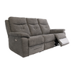 Modern three seater sofa with soft-touch upholstery and USB charging
