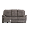 Luxurious 3 seater sofa with electric recliners in graphite fabric
