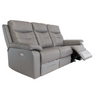 Melania 3 Seater Leather Sofa Electric Recliner Grey perfect for relaxation.
