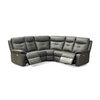 Recliner corner sofa with electric features in charcoal
