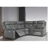 Luxurious L shaped couch with premium leather upholstery.
