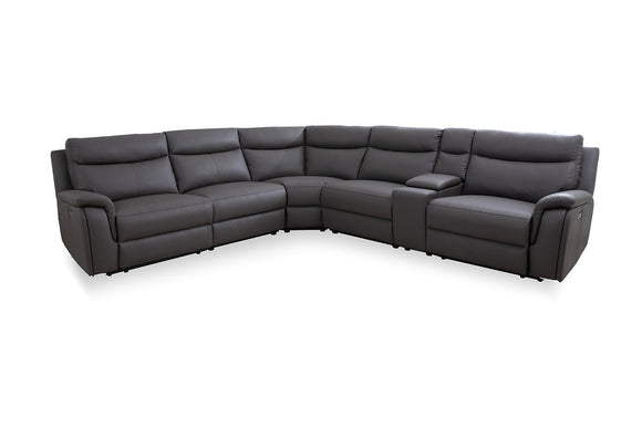 Stylish L-Shaped Recliner Corner Sofa with Power Recliners and Hidden Storage