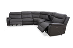 Contemporary L-Shape Sofa with Recliner and Cup Holders
