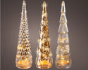 Close-up of Micro LED Tree Glass Steady BO Indoor 3ass with micro LED bulbs