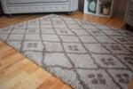 Milo Geometric Rug Beige 06 close view picture of the pattern