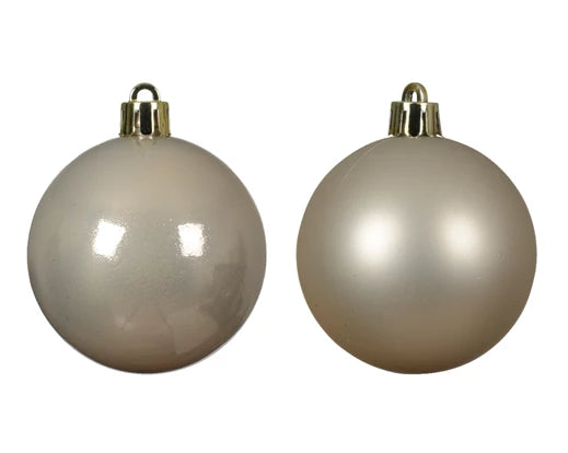 Bauble Shatterproof Christmas Tree Decoration Dia8cm Pearl