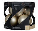 8cm shatterproof pearl Christmas baubles in shiny and matt