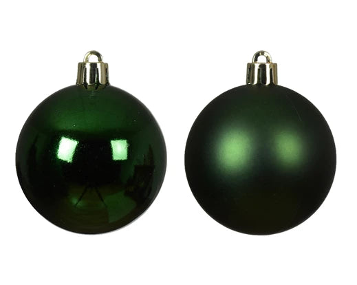 Bauble Shatterproof Christmas Tree Decoration Dia8cm Pine Green